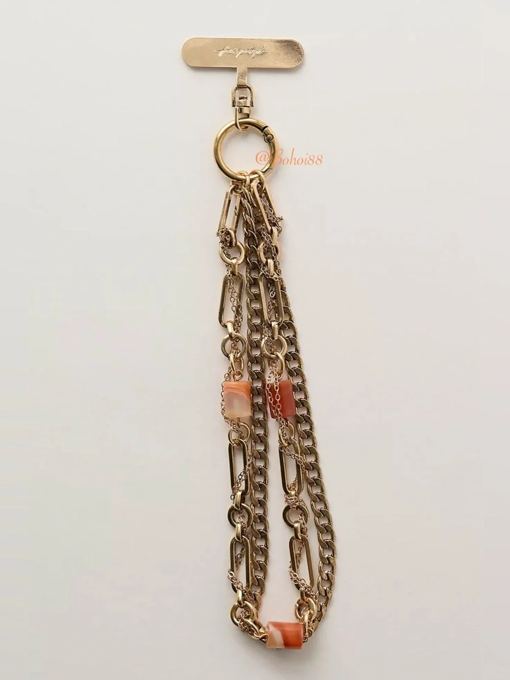 NEW Free People Layered Chain Phone Wristlet - Picture 2 of 10
